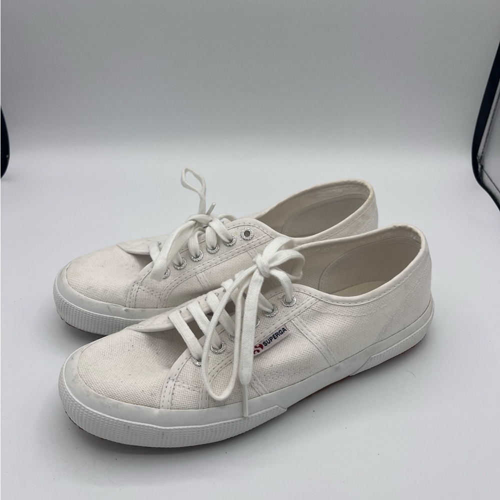 Superga Women's Off-White Canvas Sneakers